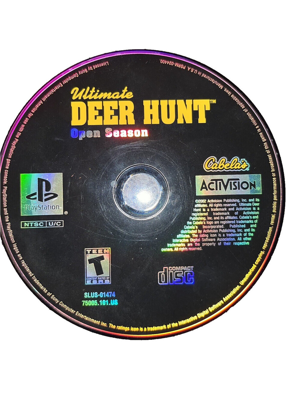 Cabela's Ultimate Deer Hunt (Sony PlayStation 1, 2002) Replacement Disc